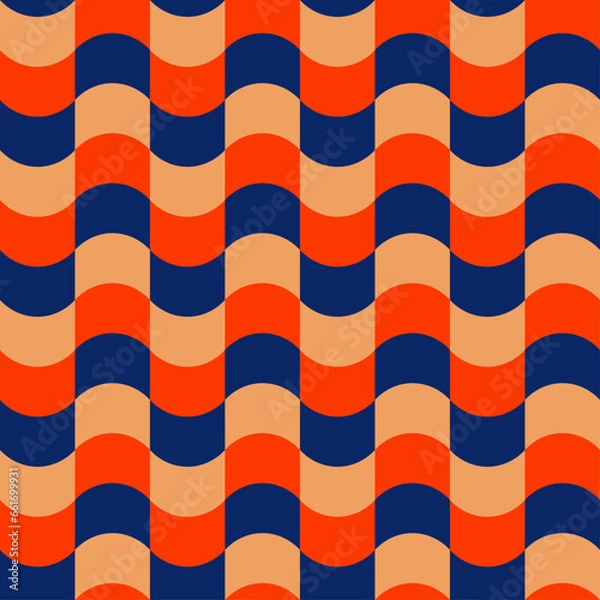 Fototapeta Retro geometric seamless pattern vector image