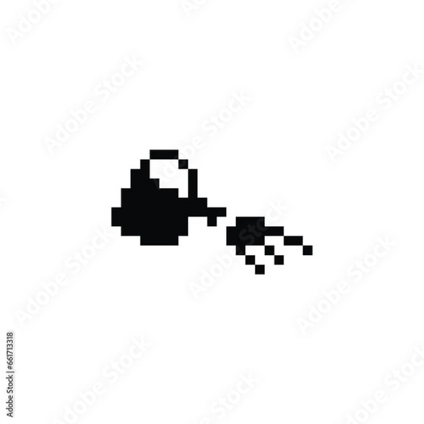 Fototapeta this is farm icon 1 bit style in pixel art with black color and white background ,this item good for presentations,stickers, icons, t shirt design,game asset,logo and your project.