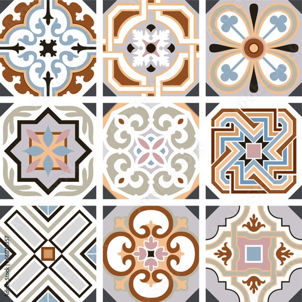 Obraz Tiles and wall decoration seamless pattern designs