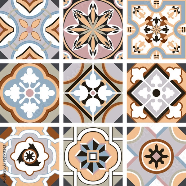 Obraz Tiles and wall decoration seamless pattern designs
