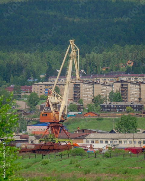 Obraz crane in the harbor
