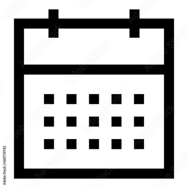 Obraz Calendar icon isolated on white background