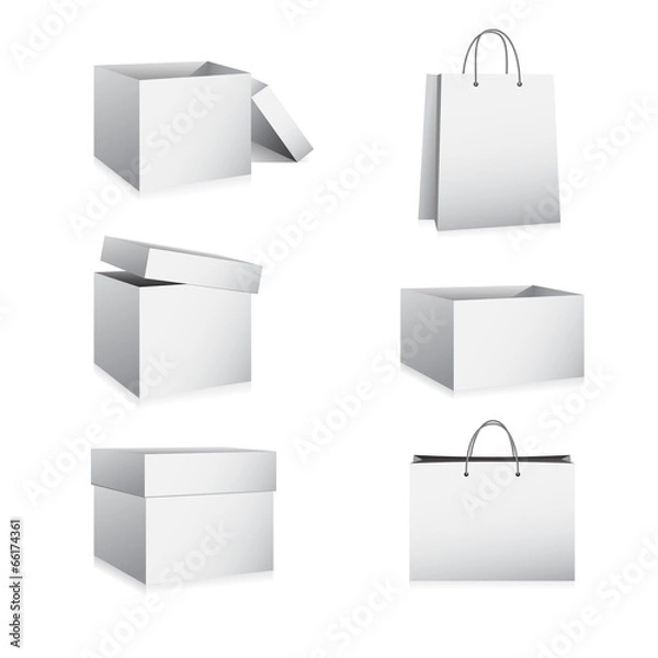 Obraz Boxes and Bags Vector