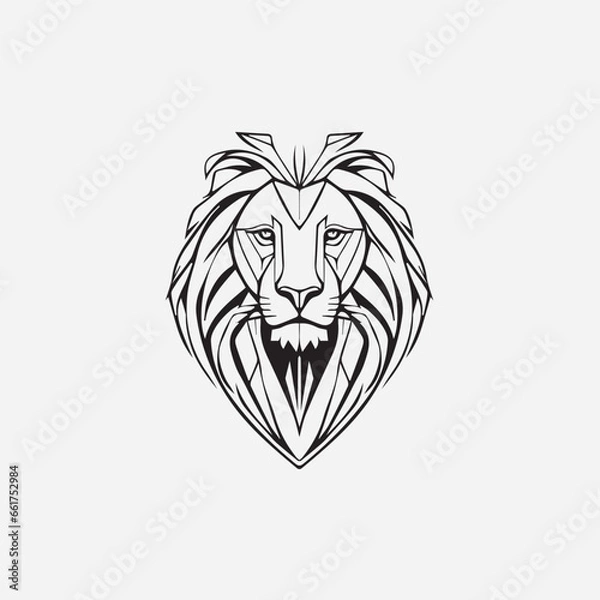 Fototapeta vector illustration lion logo 