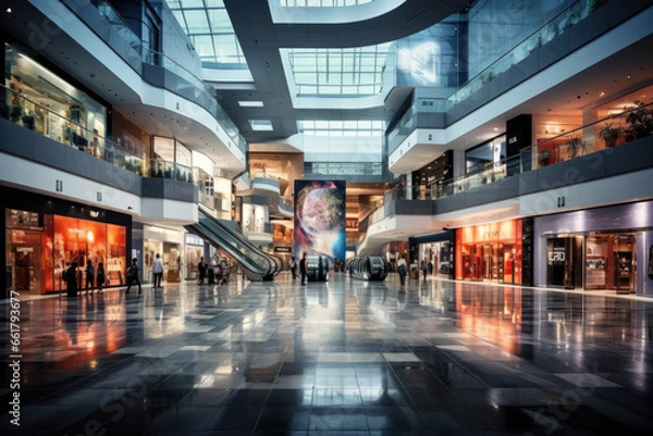 Obraz Interior of shopping mall