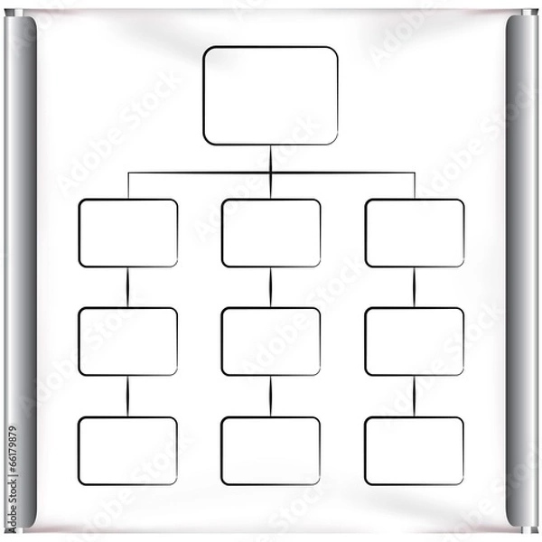 Fototapeta organization chart in projector screen