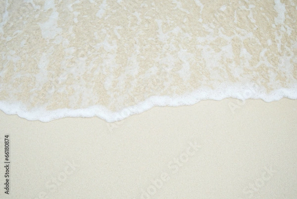 Obraz 沖縄の海　砂浜の波