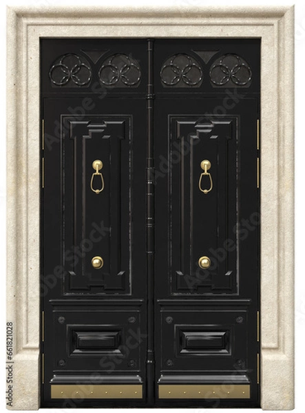 Fototapeta Entrance classic doors for the house