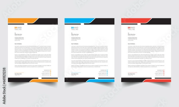 Obraz Creative abstract corporate letterhead design.