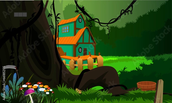 Fototapeta Forest animation background