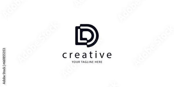 Fototapeta Initials D. DD logo design. Initial Letter Logo.