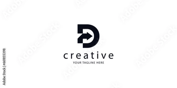 Fototapeta Initials D. DD logo design. Initial Letter Logo.