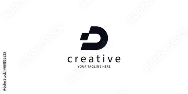 Fototapeta Initials D. DD logo design. Initial Letter Logo.