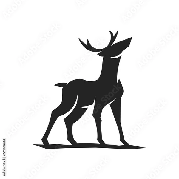 Fototapeta Deer logo template Isolated. Brand Identity. Icon Abstract Vector graphic