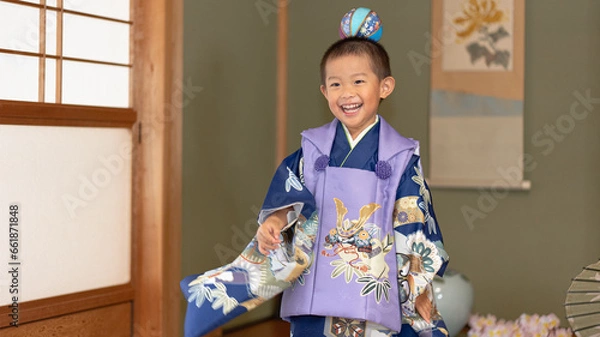 Fototapeta 七五三 三歳男児