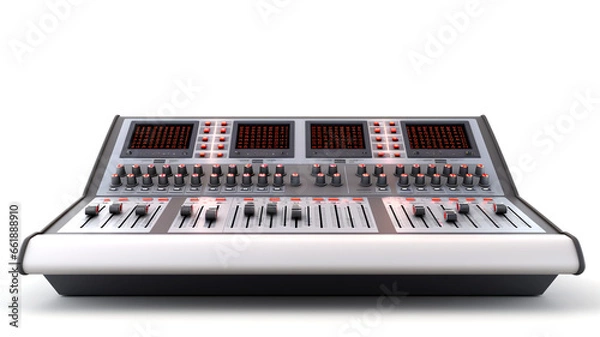 Fototapeta Enhance your sound engineering and music production with the Input Channel Mixer. This mixing console offers multiple input channels, perfect for versatile recording in studio settings.