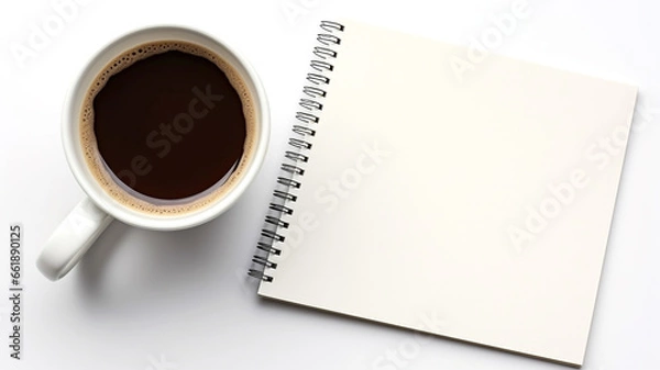 Fototapeta Get a close-up view of a hand opening a new notebook, showcasing the reflection on the blank page and inspiring creativity in writing and ideas.