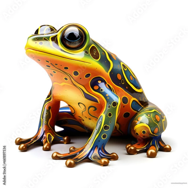 Obraz colourful frog on white background
