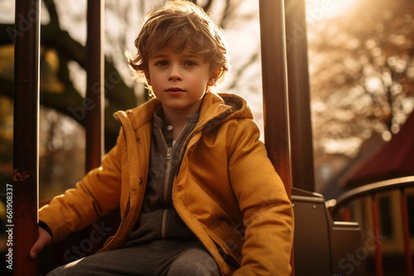 Obraz Kinder im Herbst, Generative AI