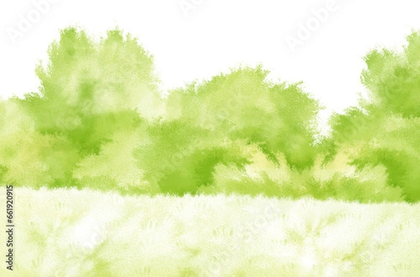 Obraz Watercolor Spring Field Scenery