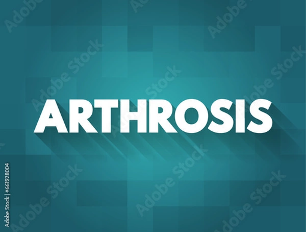 Fototapeta Arthrosis - most common disease of the postural and musculoskeletal system, text concept background