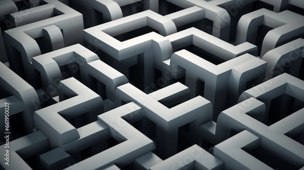 Fototapeta Construct a 3D abstract background with mind-bending optical illusions and depth.