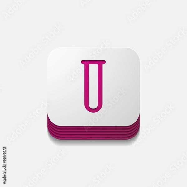 Obraz square button: tube