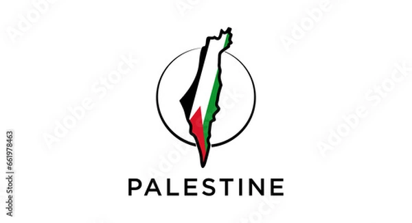 Obraz Free Palestine design with Palestinian flag. Design elements, posters, banners