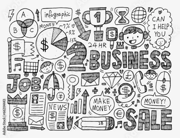 Fototapeta doodle business element