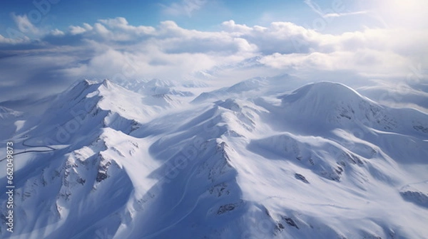 Obraz Mountain in winter - AI Generated