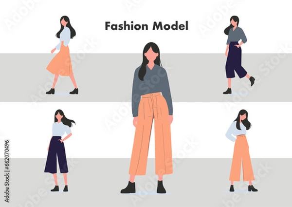 Fototapeta 日本人のファッションモデル