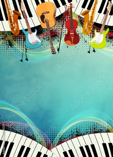 Obraz Music background