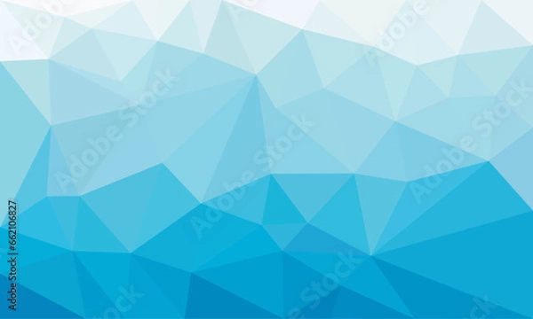 Obraz Polygonal triangle background with ice blue color crystal mosaic pattern.