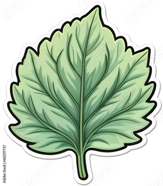 Obraz green leaf isolated on white