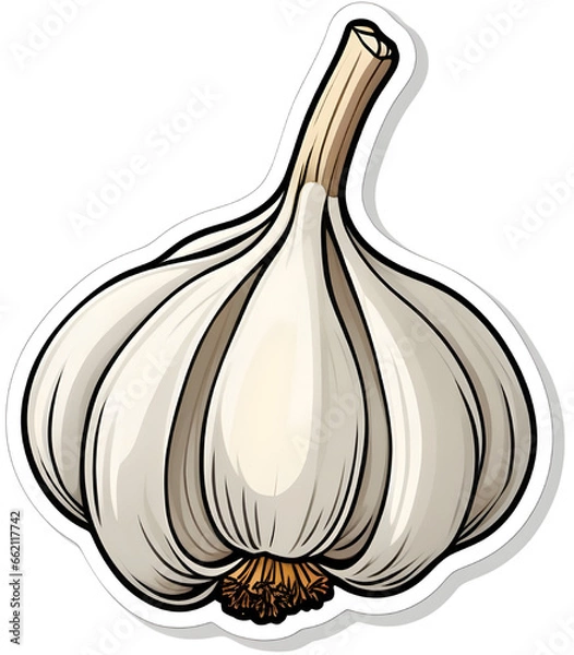 Obraz garlic isolated on white background