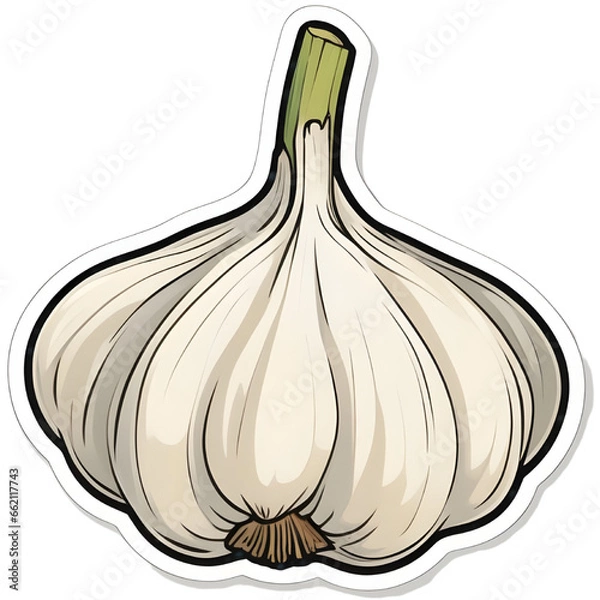 Obraz garlic isolated on white background