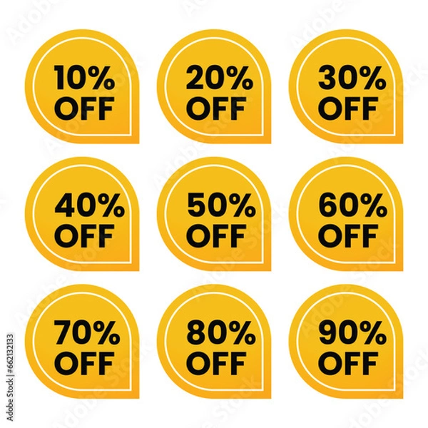 Fototapeta Discount labels collection. price tag promotion