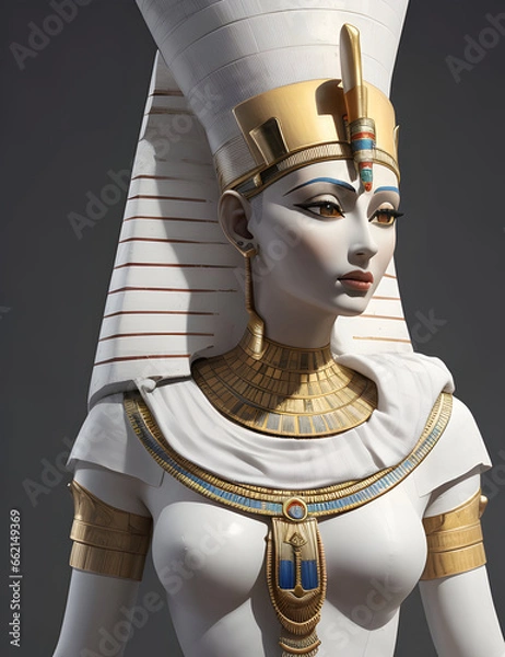 Obraz Captured in this image is the ethereal beauty of Queen Nefertiti, an embodiment of Egypt's historical grandeur