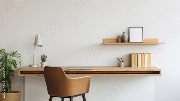 Fototapeta A clean and clutter-free workspace with a minimalist design