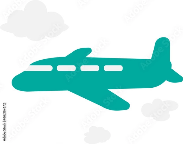 Obraz 하늘을 날고있는 항공기 요소그래픽 일러스트 