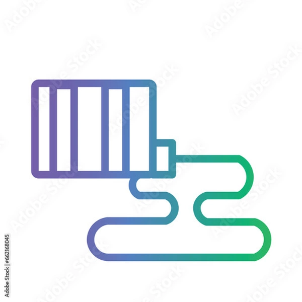 Obraz Oil Spill Pollution Gradient Line Icon