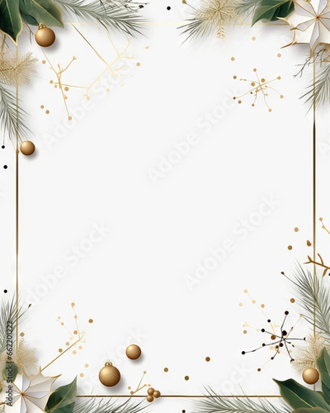 Obraz Floral Christmas border