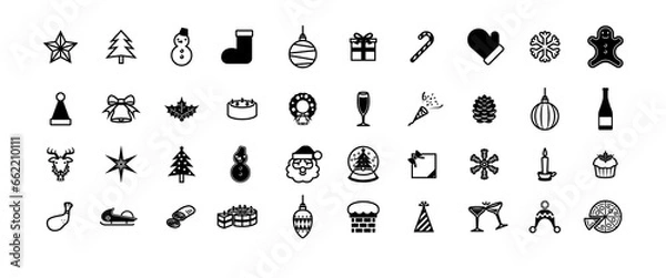 Fototapeta クリスマスアイコン