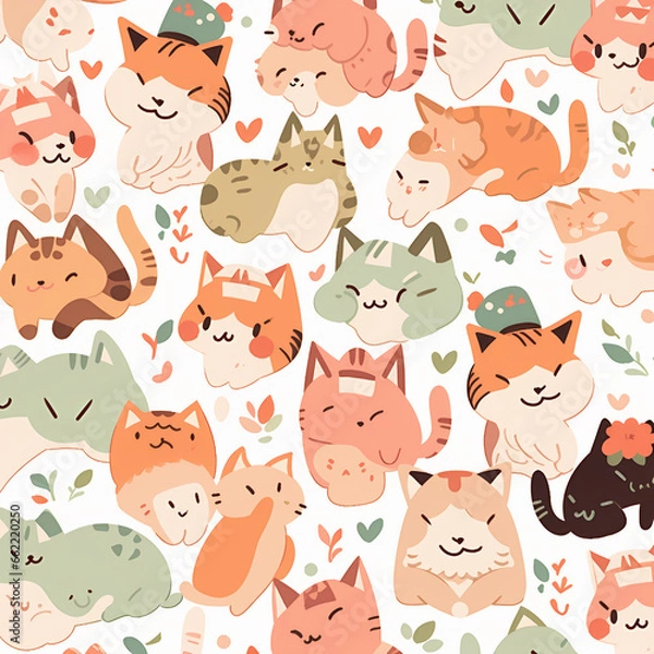 Obraz seamless pattern with cats
