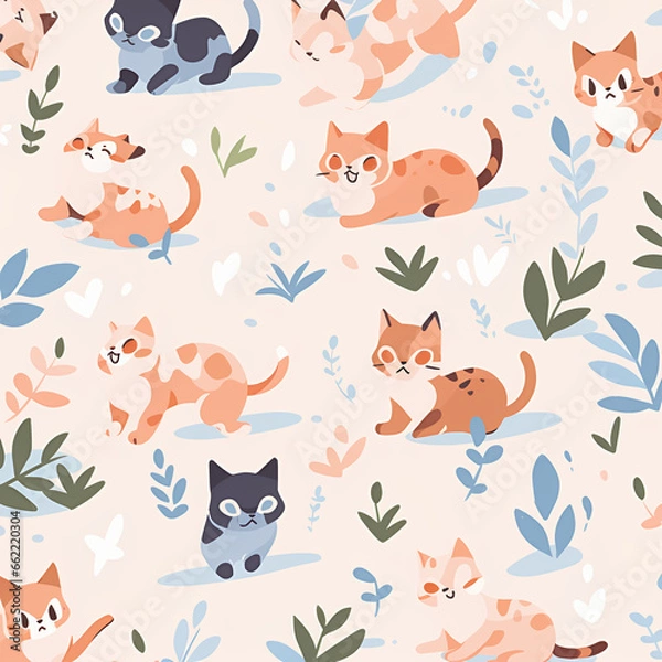 Obraz seamless pattern with cats