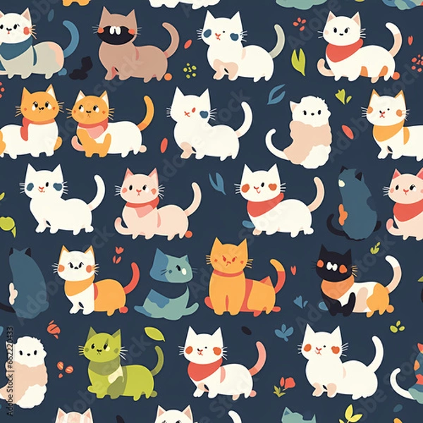Obraz seamless pattern with cats