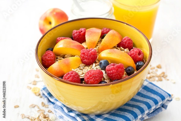 Fototapeta Breakfast with muesli