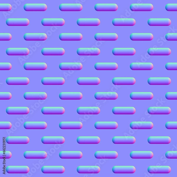 Obraz Normal map of wall material (Perfect seamless pattern)