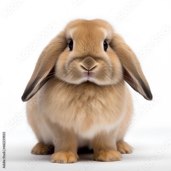 Obraz 茶色のホーランドロップうさぎ