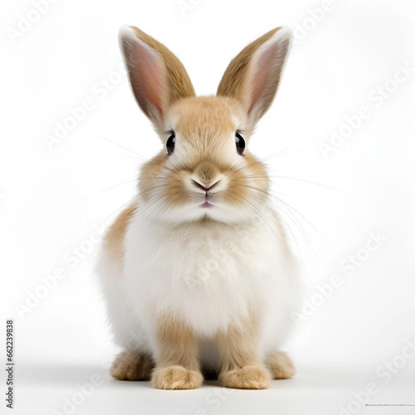 Fototapeta ベージュと白のうさぎ